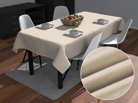 Biante Obdĺžnikový obrus/imitácia brúsenej kože Alcantara ALC-007 Krémovo béžový 120x140 cm