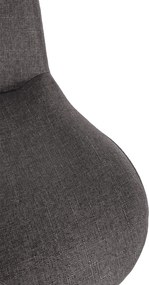 Barová stolička Solon - látka, chróm rám - tmavošedá