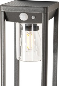 Vonkajšia stojaca lampa tmavosivá 40 cm vrátane LED a stmievateľného svetla na solár - Sonne