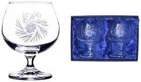 Onte Crystal Bohemia Crystal ručne brúsené poháre na brandy a koňak Veterník 250 ml 2KS