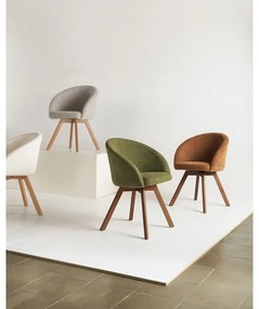 Hnedé čalúnené jedálenské kreslo Marvin – Kave Home