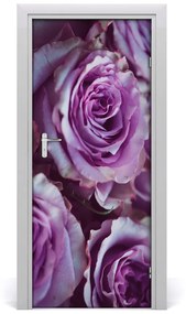 Samolepiace fototapety na dvere fialové ruže 75x205 cm