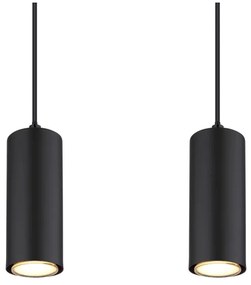 Globo 57911-4HBW - Luster na lanku ROBBY 4xGU10/35W/230V čierna/hnedá