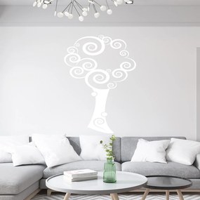 Veselá Stena Samolepka Tajomný strom Farba: bílá, Veľkosť: 80 x 109 cm