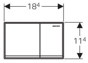 GEBERIT Omega60 ovládacie tlačítko, brúsený chróm, 115.081.GH.1