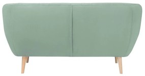 Mentolovozelená zamatová pohovka Mazzini Sofas Sardaigne, 158 cm