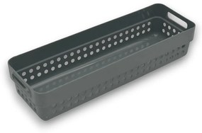 Sada 2 košíkov na organizáciu, organizéry do zásuvky KOLE 24 x 7,5 cm - sivý