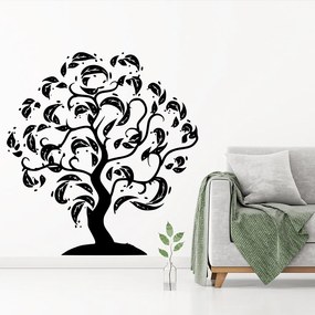 Veselá Stena Samolepka Novembrový Strom Farba: černá, Veľkosť: 80 x 87 cm