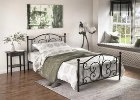 Jednolôžková posteľ 120 cm Patience Black (bez matraca) (čierna). Akcia -14%. Vlastná spoľahlivá doprava až k Vám domov. 1039447