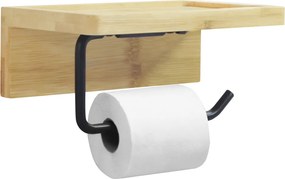 Držiak na toaletný papier, hnedá/čierna, REKUSI