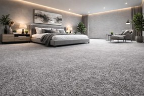 Metrážny koberec Bloom 860, na mieru, šíře 4m,5m, šedá, ab (mriežka), chodba / predsieň, Lano