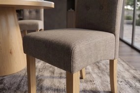 Dizajnová jedálenská stolička Eileithya taupe / dub