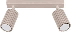 Bodové svietidlo Karbon, 2x tmavobéžové hliníkové tienidlo, (možnosť polohovania)
