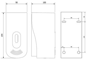 AQUALINE 1319-74 Emiko dávkovač tekutého mydla nástenný 400 ml, biela