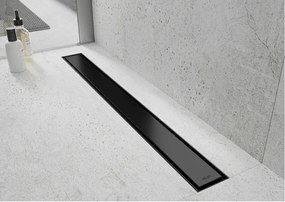 Odtokový sprchovací žľab FLAT 2v1 - čierny