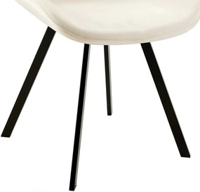 Jedálenská stolička Lewes - zamat - Krémová