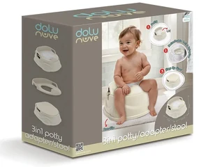 Dolu 3v1 nočník, sedátko na WC, stolička, béžová, 20 x 34,5 x 37 cm