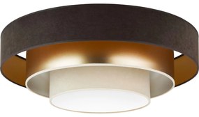 Duolla - LED Stropné svietidlo LUNETA LED/26W/230V pr. 60 cm 4000K hnedá/zlatá