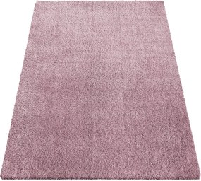 Ružový shaggy koberec Kamel – obdĺžnikový, mäkký vlas Rozmer: 60x100 cm
