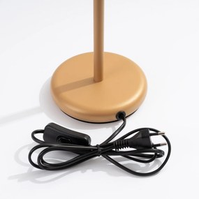 Stolná lampa Karbon, 1x zlaté kovové tienidlo