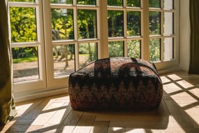 BAZAR BIZAR The Oh My Gee Pouffe - Black Orange taburetka