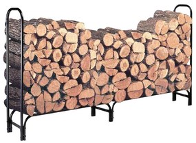 Stojan na palivové drevo s plachtou, 244 x 118 x 38 cm