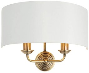 Endon 98937 - Nástenné svietidlo HIGHCLERE 2xE14/40W/230V biela/mosadz