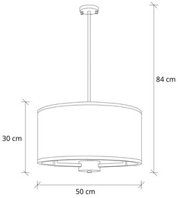 Závesné svietidlo Way III retro zlatá/béžová