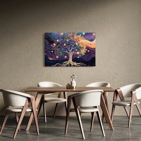 Obraz – Fialový strom plný energie (90x60 cm)