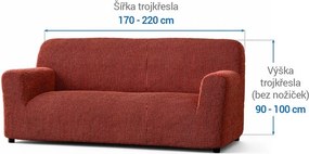 Bielastické poťahy COSTINA medená dvojkreslo (š. 120 - 160 cm)
