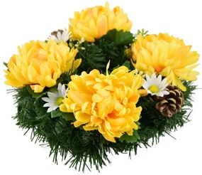Veniec na Sviatok všetkých svätých Žltéchryzantémy, 20 cm