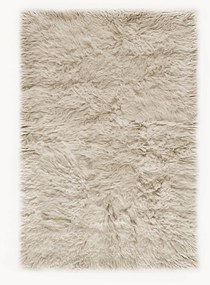 Ručne tkaný vlnený koberec's dlhým vlasom Shaggy