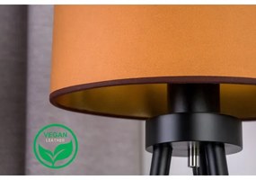 Duolla - Stolná lampa OVAL VEGAN 1xE27/15W/230V pr. 30 cm hnedá