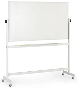 Mobilná otočná magnetická tabuľa, keramický povrch, 1500 x 900 mm