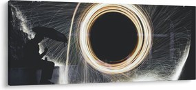 Obraz - Svetelná šou v daždi (120x50 cm)
