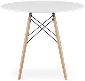Dekorstudio Okrúhly jedálenský stôl 90cm - biely