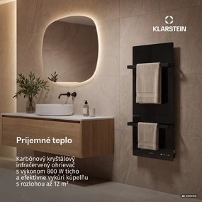 Klarstein HotSpot Crystal Smart infračervený panel | 800 W | 12 m² | Dotykové ovládanie a hlasový asistent