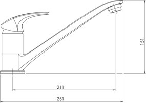 Novaservis Metalia 57, drezová batéria 1, chrómová, 57091-0