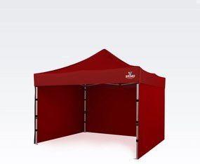 BRIMO Prémiový Párty stan 3x3m Hliník | Najvyššia odolnosť - s 3 stenami - Červená 13