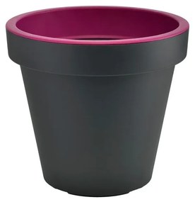 Sivo-fialový kvetináč Gardenico Metro Twist, 29,5 cm