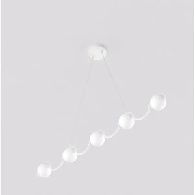 Luster na lanku SINUS 5xG9/8W/230V biely