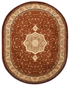 Kusový koberec klasický vzor 2 hnedý ovál 140x190cm
