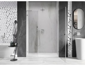 Mexen Lunar-B, L Otočné pravé sprchové dvere 150 cm, 8mm číre sklo, chrómový profil, 832SL-150-050-01-00-P