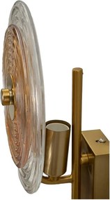 Sklenené nástenné svietidlo v zlatej farbe Venice – Mauro Ferretti