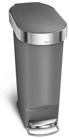 Pedálový kôš Slim 40 l, sivá