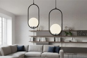 Závesné svietidlo Florence, 2x biele sklenené tienidlo, b/ch, UI