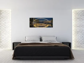 Obraz mosta s fontánou (120x50 cm)
