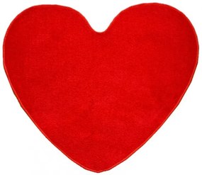 Vopi, Kusový koberec Eton červený srdce, 100x120 srdce, červená, detská izba