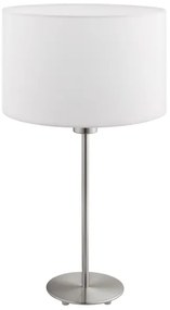 Eglo - LED  Stolná lampa TUNJA 1xE27/60W/230V 38,5 cm matný chróm/biela