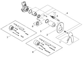GROHE 29043000 - Vaňová batéria EUROCUBE lesklý chróm